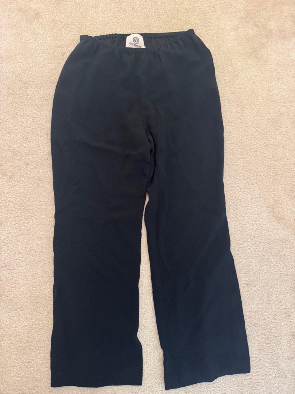 ATTACHÉ Black Wide-Leg Ponte Pants